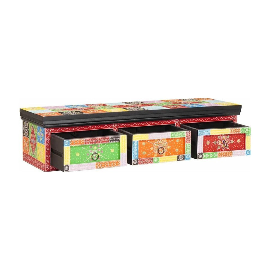 TV Cabinet Multicolour Solid Mango Wood