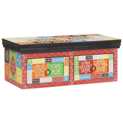 vidaXL TV Cabinet Multicolour 60 x 30 x 24 cm Solid Mango wood 6