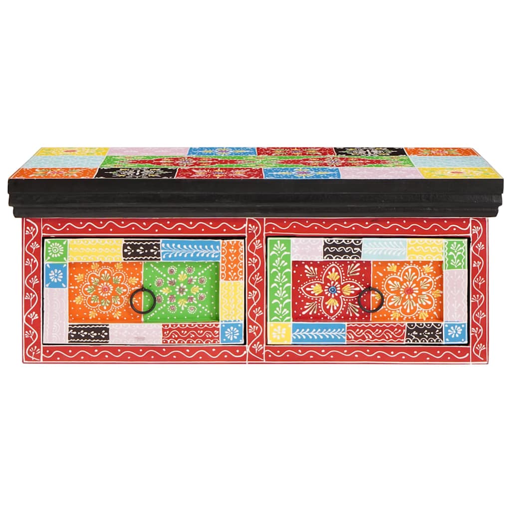 vidaXL TV Cabinet Multicolour 60 x 30 x 24 cm Solid Mango wood 2