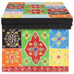 vidaXL TV Cabinet Multicolour 60 x 30 x 24 cm Solid Mango wood 3