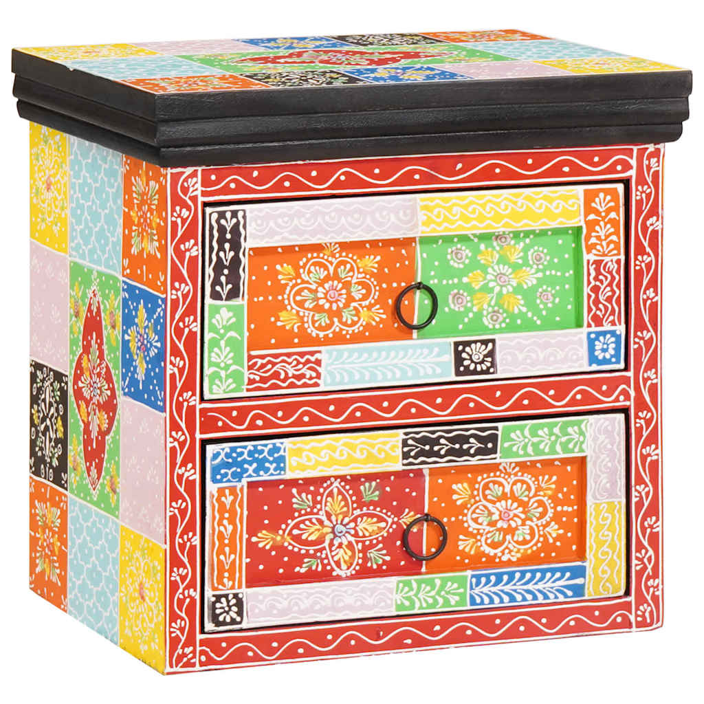vidaXL Bedside Cabinet 2 pcs Multicolour 40 x 30 x 40 cm 1