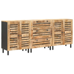 Storage Cabinets 3 pcs Solid Mango Wood, image 2