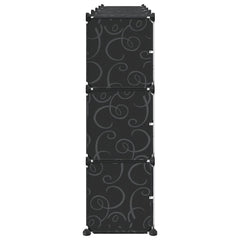 vidaXL Storage Cube Organiser with 12 Cubes and Doors Black PP 6