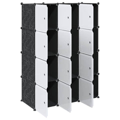vidaXL Storage Cube Organiser with 12 Cubes and Hanging Rods PP 5