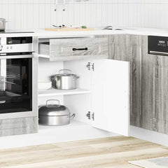 vidaXL Kitchen Base Cabinet Kalmar Grey Sonoma Engineered Wood 3