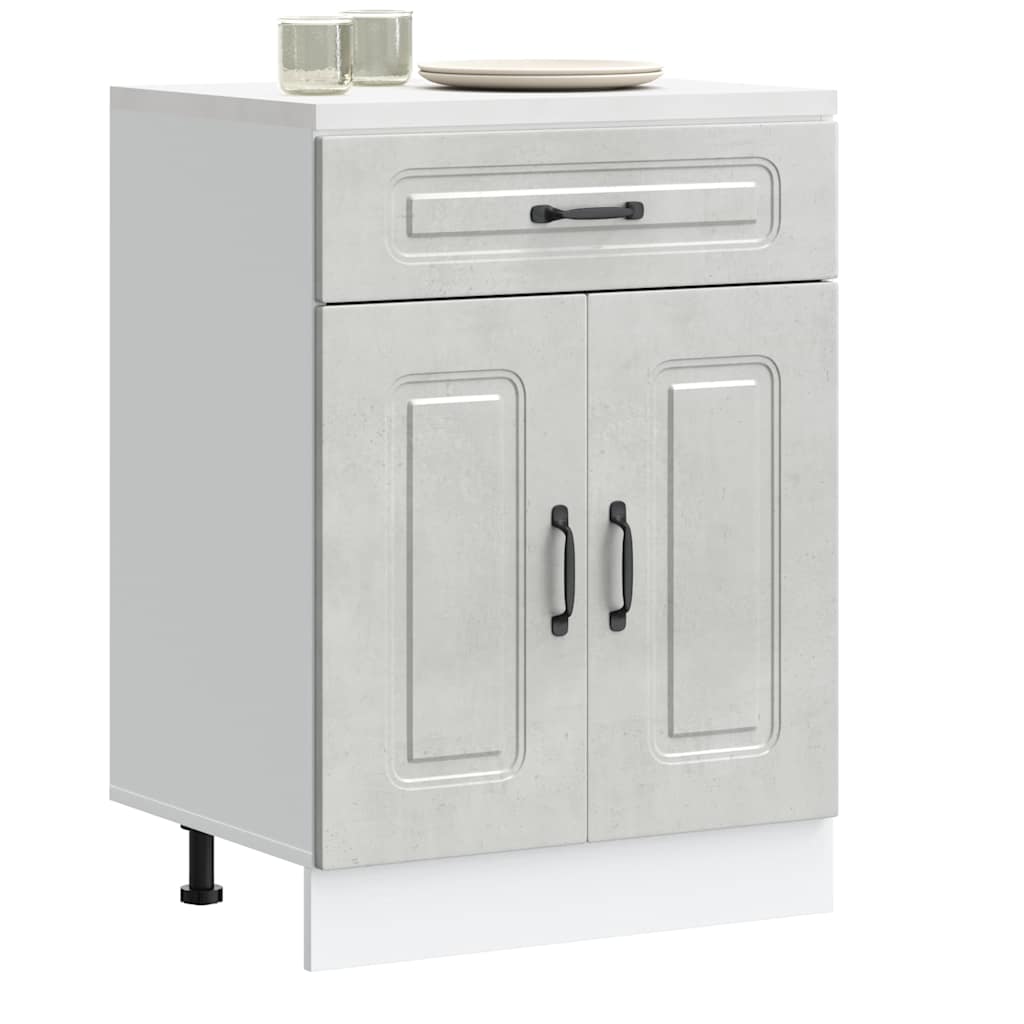 vidaXL Kitchen Base Cabinet "Kalmar" Engineered Wood Concrete Grey