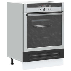 Kitchen Base Cabinet "Kalmar" Engineered Wood Black 1x oven cabinet 60 cm wide 81.5 cm high