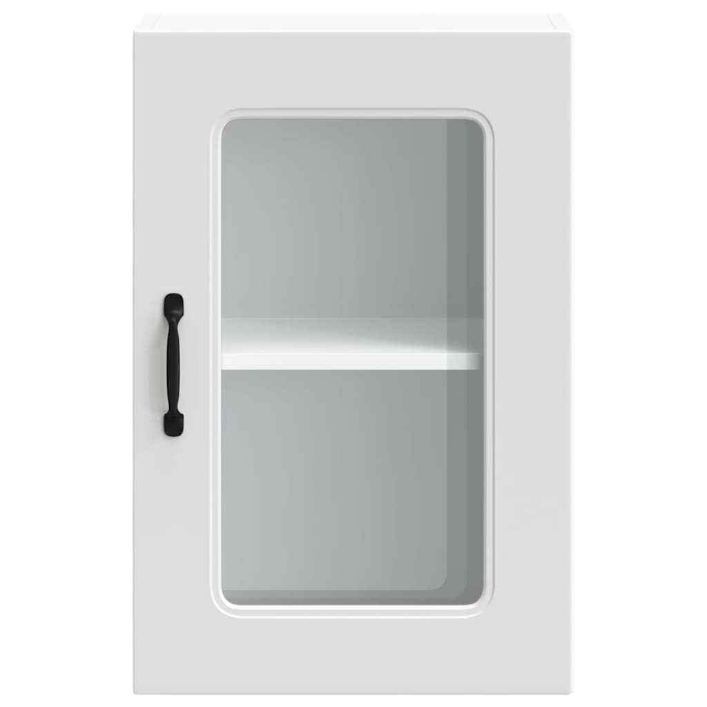 vidaXL Kitchen Wall Cabinet with Glass Door Kalmar White Engineered Wood 6