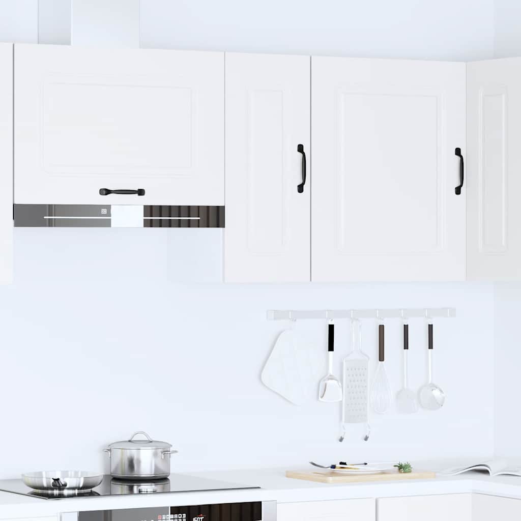 vidaXL Kitchen Wall Cabinet Kalmar White Engineered Wood 3