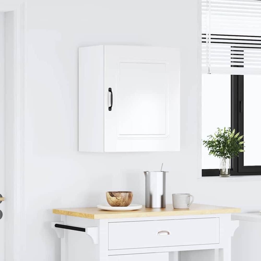 Dishwasher Panel with 2 Doors KALMAR High Gloss White 1x wall cabinet (1 door) 50 cm wide 60 cm high