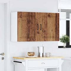 vidaXL Kitchen Wall Cabinet with Glass Door "Kalmar" Old Wood
