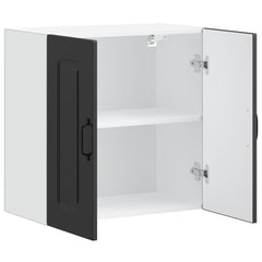 vidaXL Kitchen Wall Cabinet Kalmar Black Engineered Wood 5