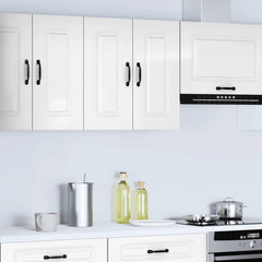 Dishwasher Panel with 2 Doors KALMAR High Gloss White 1x wall cabinet (2 doors) 60 cm wide 60 cm high