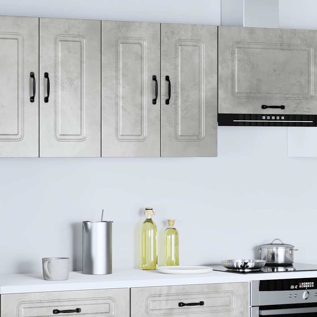 vidaXL Kitchen Wall Cabinet "Kalmar" Engineered Wood Concrete Grey
