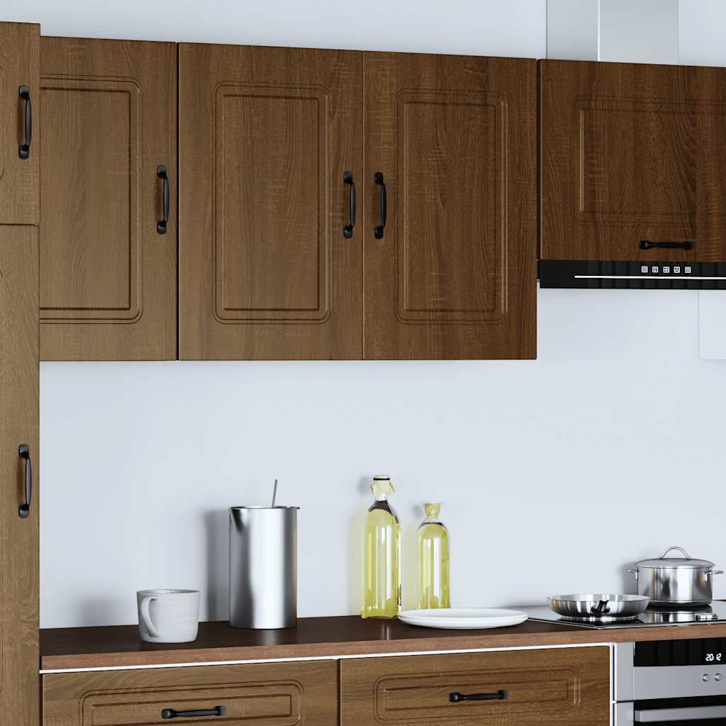 vidaXL Kitchen Wall Cabinet "Kalmar" Engineered Wood Brown Oak