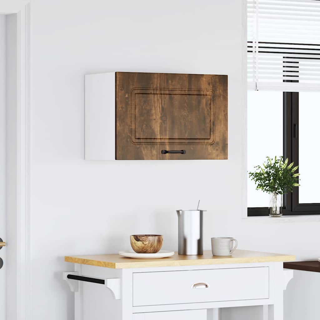 vidaXL Kitchen Wall Cabinet Kalmar Smoked Oak Engineered Wood 3