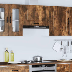 vidaXL Kitchen Wall Cabinet Kalmar Smoked Oak Engineered Wood 4