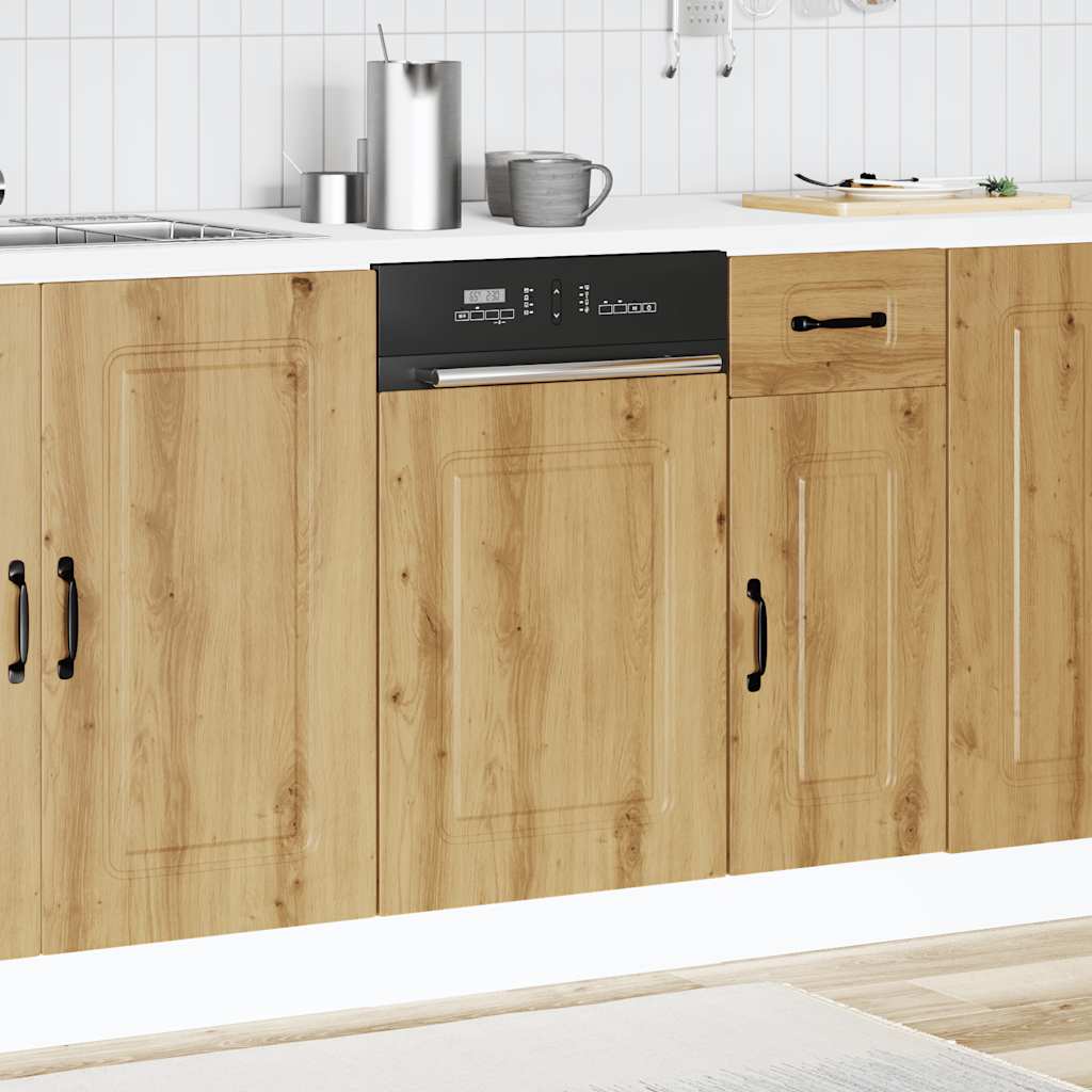 vidaXL Dishwasher Panel Kalmar Artisan Oak 45x1.5x57 cm Engineered Wood 3