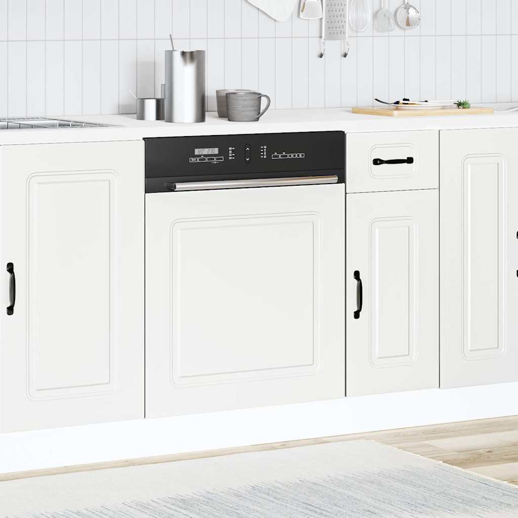 vidaXL Dishwasher Panel Kalmar White 60x1.5x57 cm Engineered Wood 3