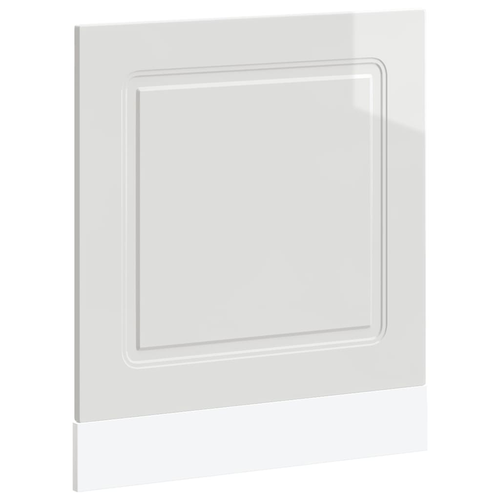 vidaXL Dishwasher Panel Kalmar High Gloss White 60x1.5x57 cm Engineered Wood 2