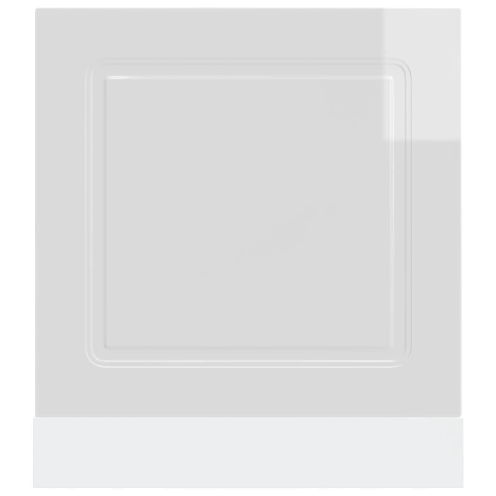 vidaXL Dishwasher Panel Kalmar High Gloss White 60x1.5x57 cm Engineered Wood 4