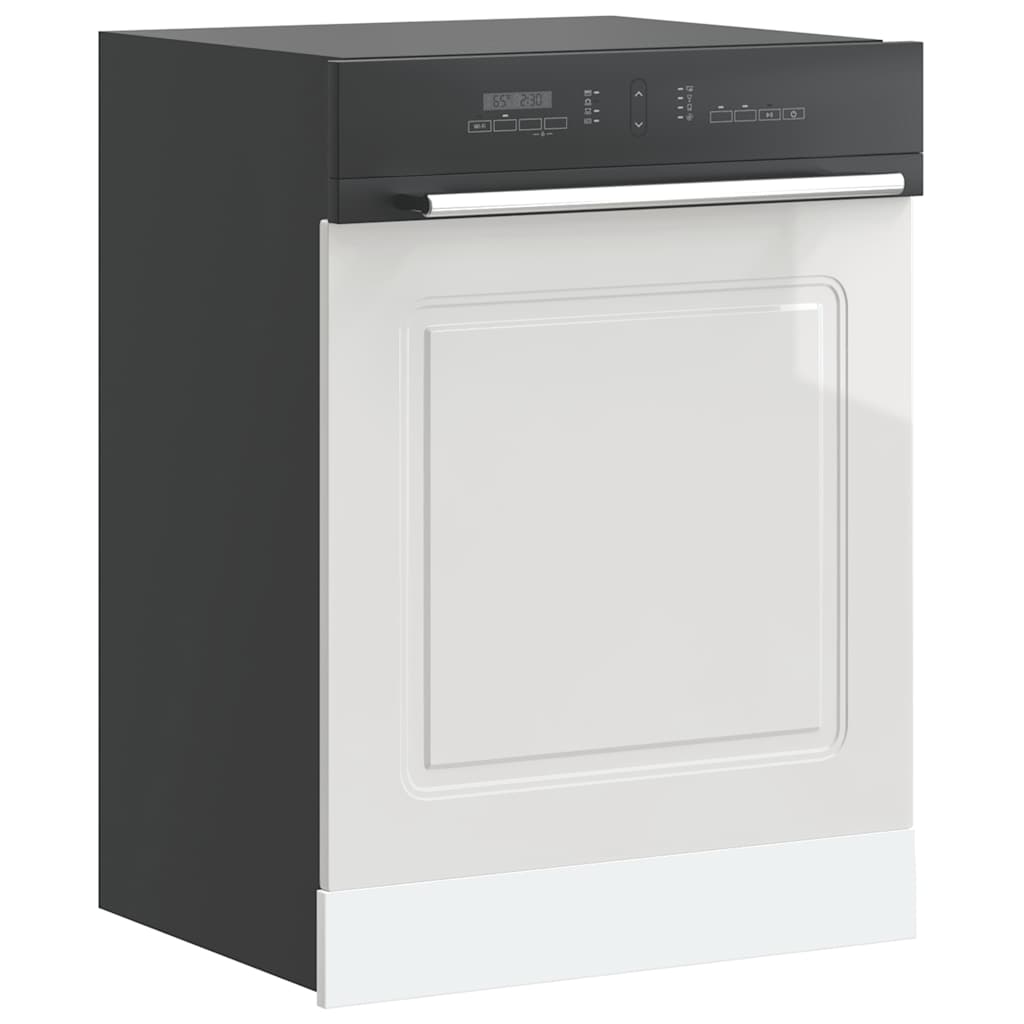 vidaXL Dishwasher Panel Kalmar High Gloss White 60x1.5x57 cm Engineered Wood 1