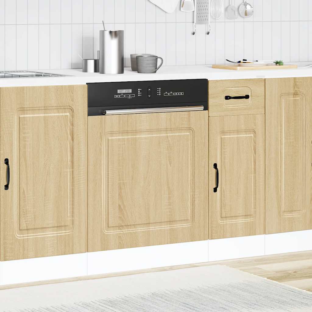 vidaXL Dishwasher Panel Kalmar Sonoma Oak 60x1.5x57 cm Engineered Wood 1