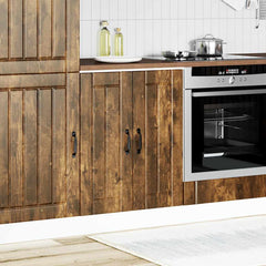 vidaXL Kitchen Base Cabinet "Lucca" Engineered Wood Smoked Oak