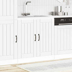 vidaXL Kitchen Base Cabinet "Lucca" Engineered Wood White