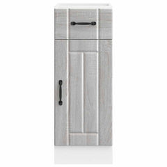 vidaXL Kitchen Base Cabinet Lucca Grey Sonoma Engineered Wood 3