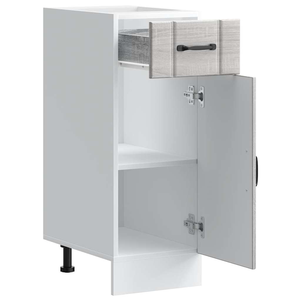 vidaXL Kitchen Base Cabinet Lucca Grey Sonoma Engineered Wood 4