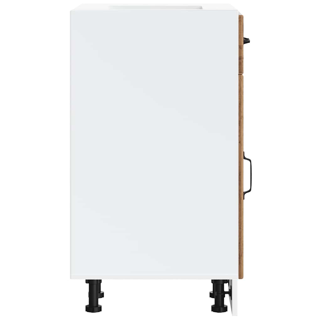 vidaXL Kitchen Base Cabinet Lucca Old Wood Engineered Wood 6