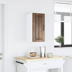 Kitchen Base Cabinet "Lucca" Engineered Wood Smoked oak 1x bottom cabinet (1 door 1 drawer) 30 cm wide 81.5 cm high–1x wall cabinet (1 door) 40 cm wide 60 cm high 1x wall cabinet (1 door) 30 cm wide 60 cm high