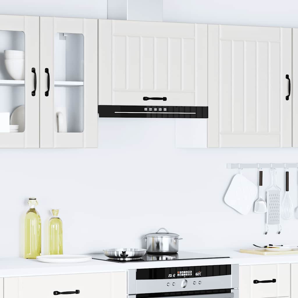 vidaXL Kitchen Wall Cabinet Lucca White Engineered Wood 3