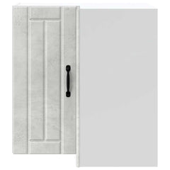 vidaXL Kitchen Wall Corner Cabinet Lucca Concrete Grey Engineered Wood 4