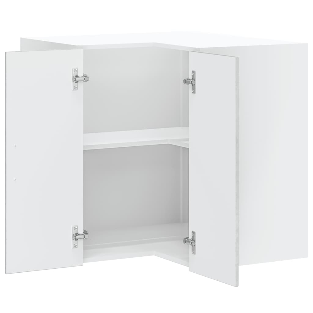 vidaXL Kitchen Wall Corner Cabinet Lucca Concrete Grey Engineered Wood 5