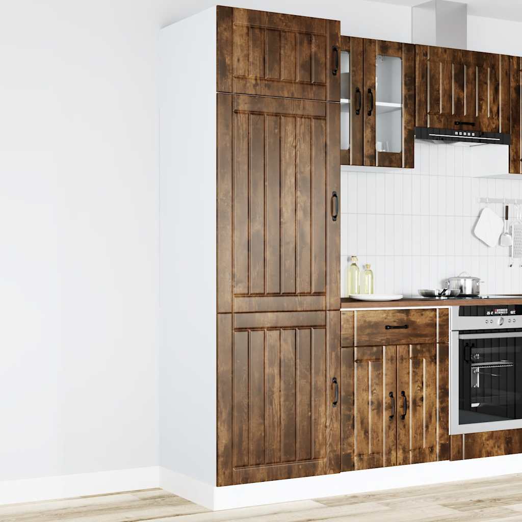 vidaXL Kitchen Base Cabinet "Lucca" Engineered Wood Smoked Oak