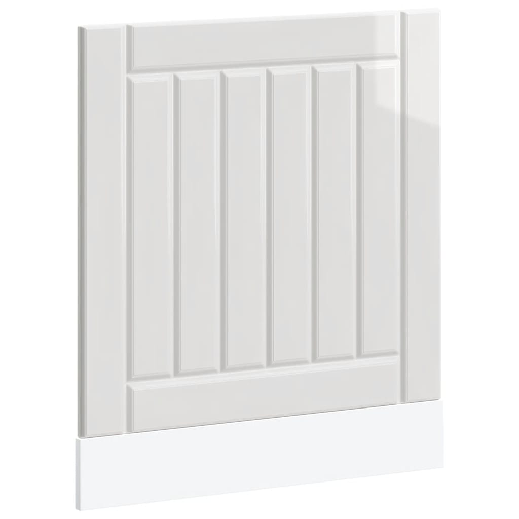 vidaXL Dishwasher Panel Lucca High Gloss White Engineered Wood 2