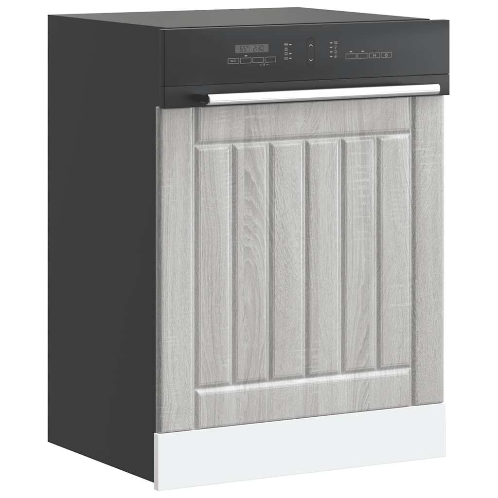 vidaXL Dishwasher Panel Lucca Grey Sonoma Engineered Wood 1