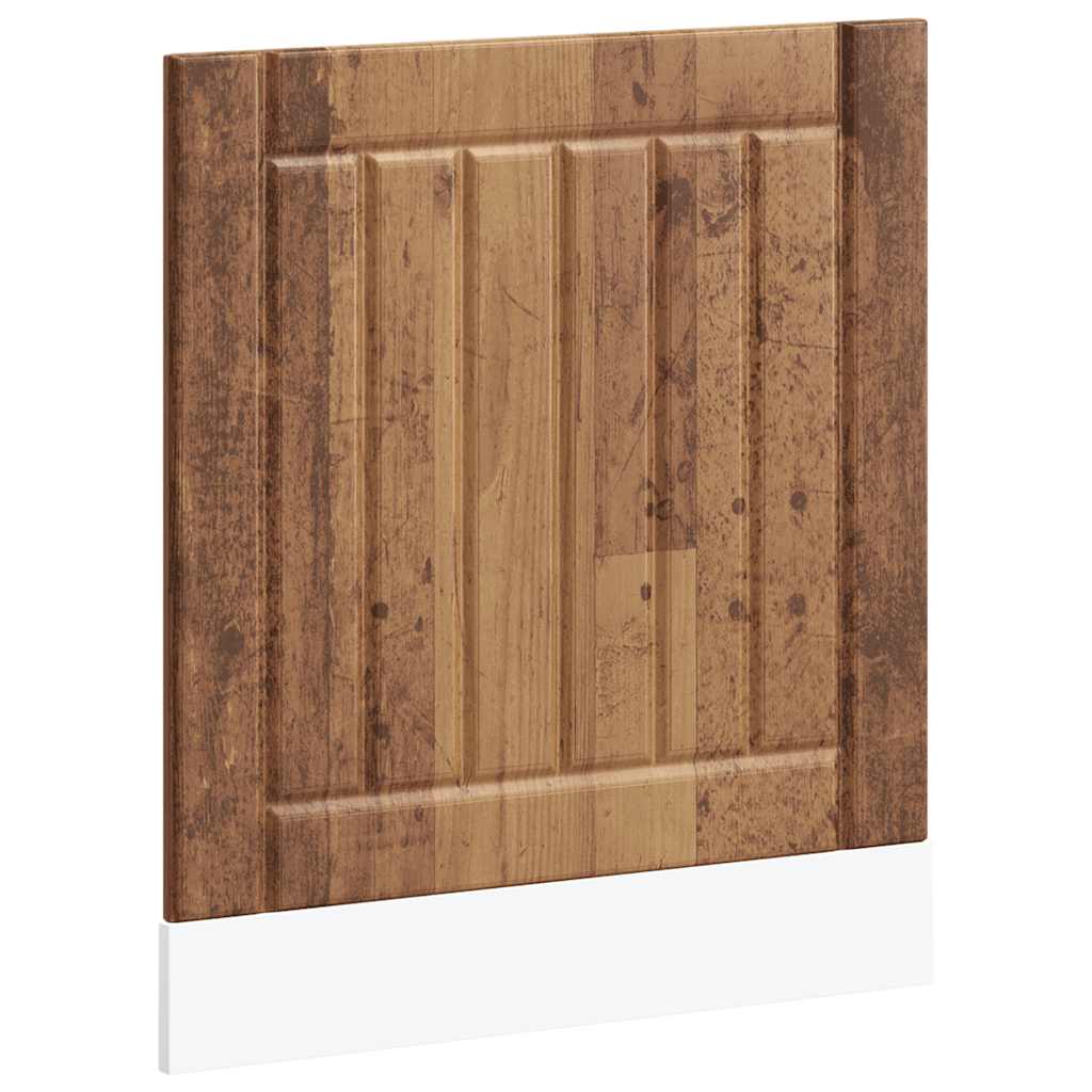 vidaXL Dishwasher Panel Lucca Old Wood Engineered Wood 2