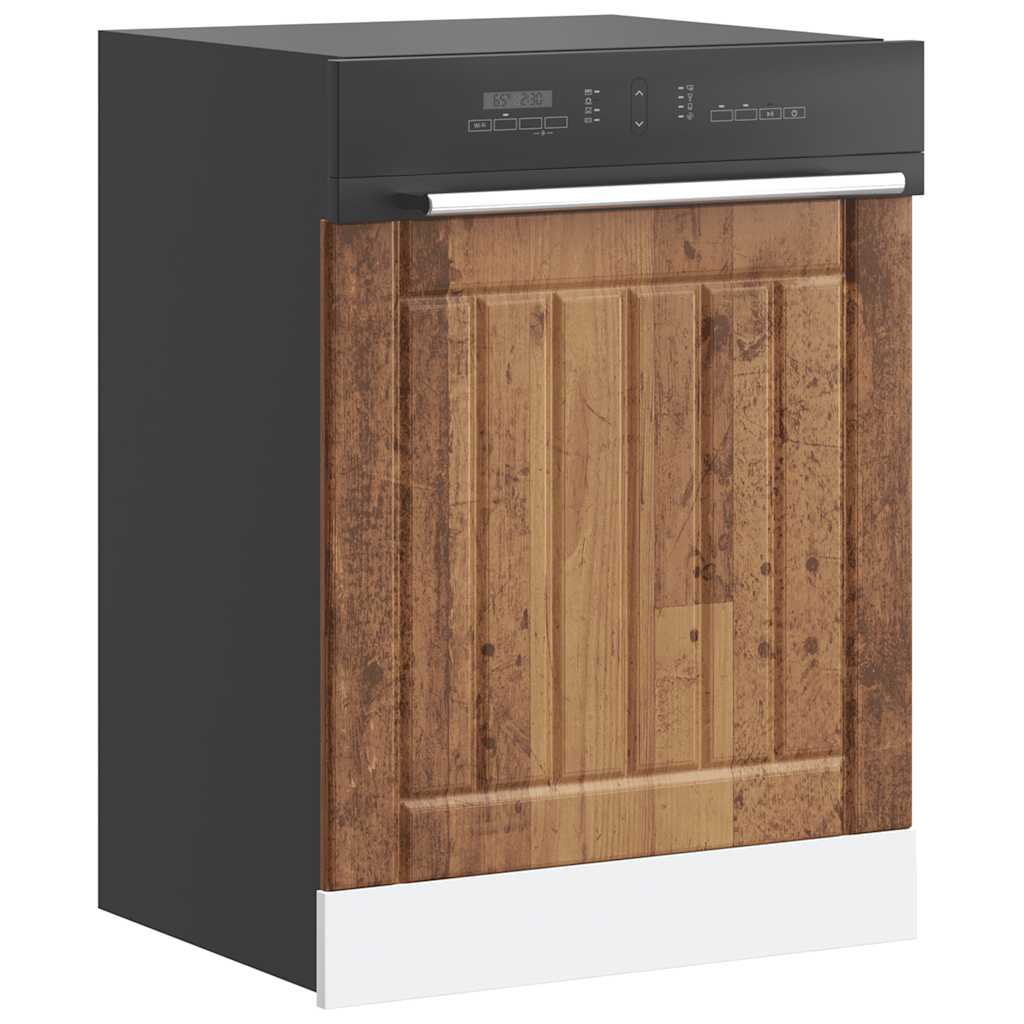 vidaXL Dishwasher Panel Lucca Old Wood Engineered Wood 1