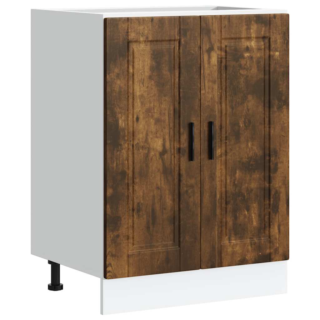 vidaXL Kitchen Base Cabinet Porto Smoked Oak Engineered Wood 2