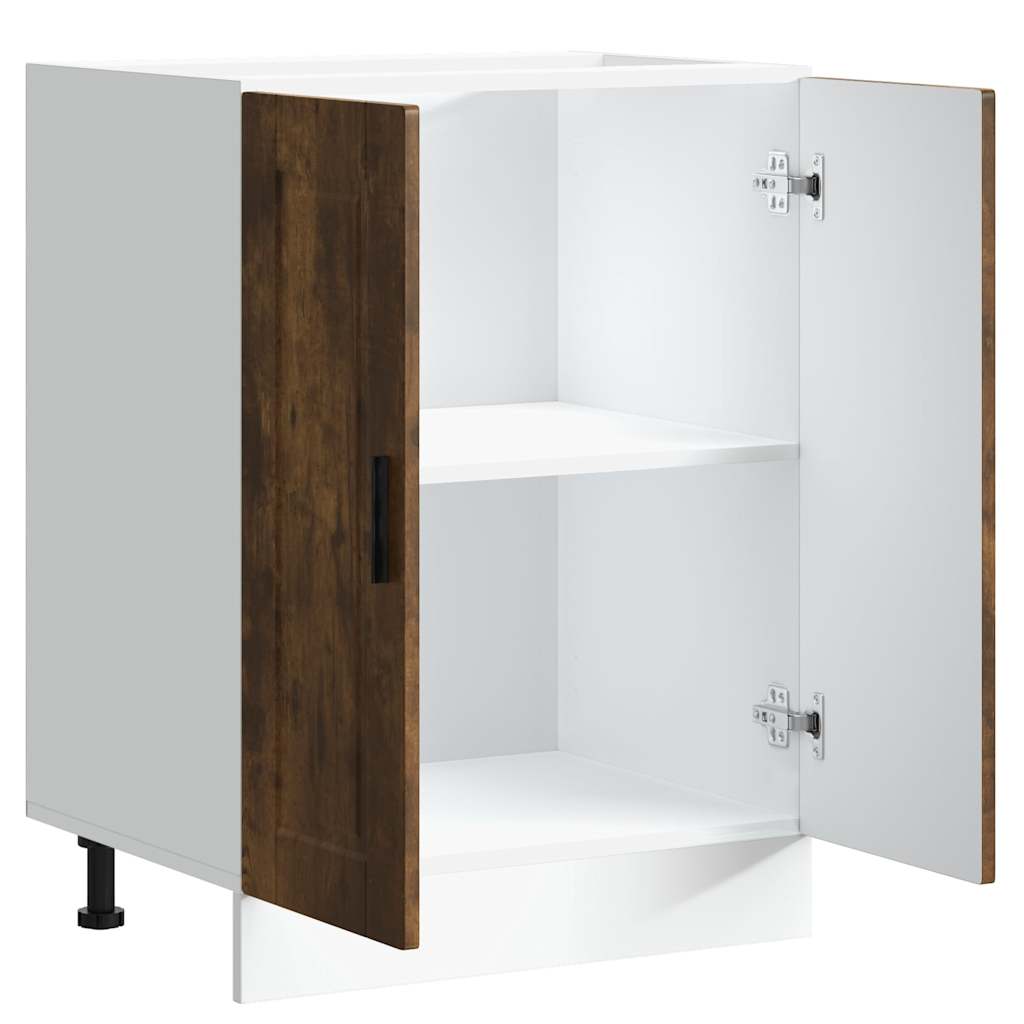 vidaXL Kitchen Base Cabinet Porto Smoked Oak Engineered Wood 5