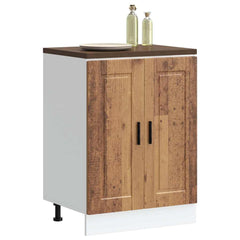 Kitchen Base Cabinet "Porto" Engineered Wood Old Wood 1x bottom cabinet (2 doors) 60 cm wide 81.5 cm high