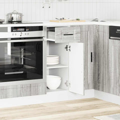 vidaXL Kitchen Base Cabinet Porto Grey Sonoma Engineered Wood 3