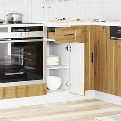 vidaXL Kitchen Base Cabinet Porto Artisan Oak Engineered Wood 3