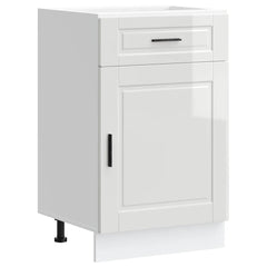 vidaXL Kitchen Base Cabinet Porto High Gloss White Engineered Wood 2