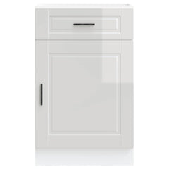vidaXL Kitchen Base Cabinet Porto High Gloss White Engineered Wood 4