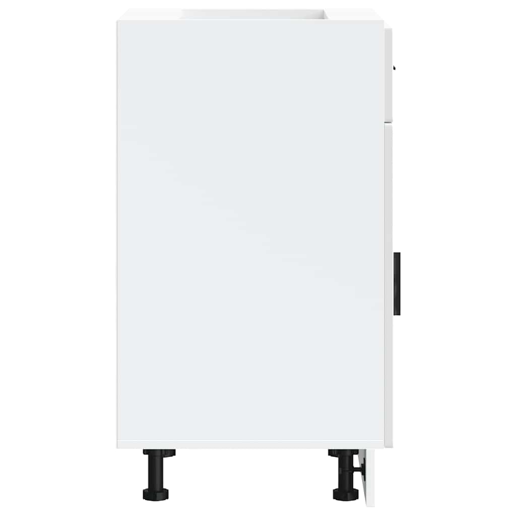 vidaXL Kitchen Base Cabinet Porto High Gloss White Engineered Wood 6
