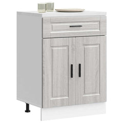 vidaXL Kitchen Base Cabinet "Porto" Engineered Wood Grey Sonoma